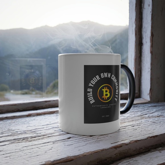 Build Community Bitcoin Crypto Color Changing Coffee Tea Cup Mug 11oz - Picture 7 of 8
